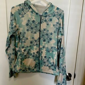 Patagonia zip top/ jacket- navy / green